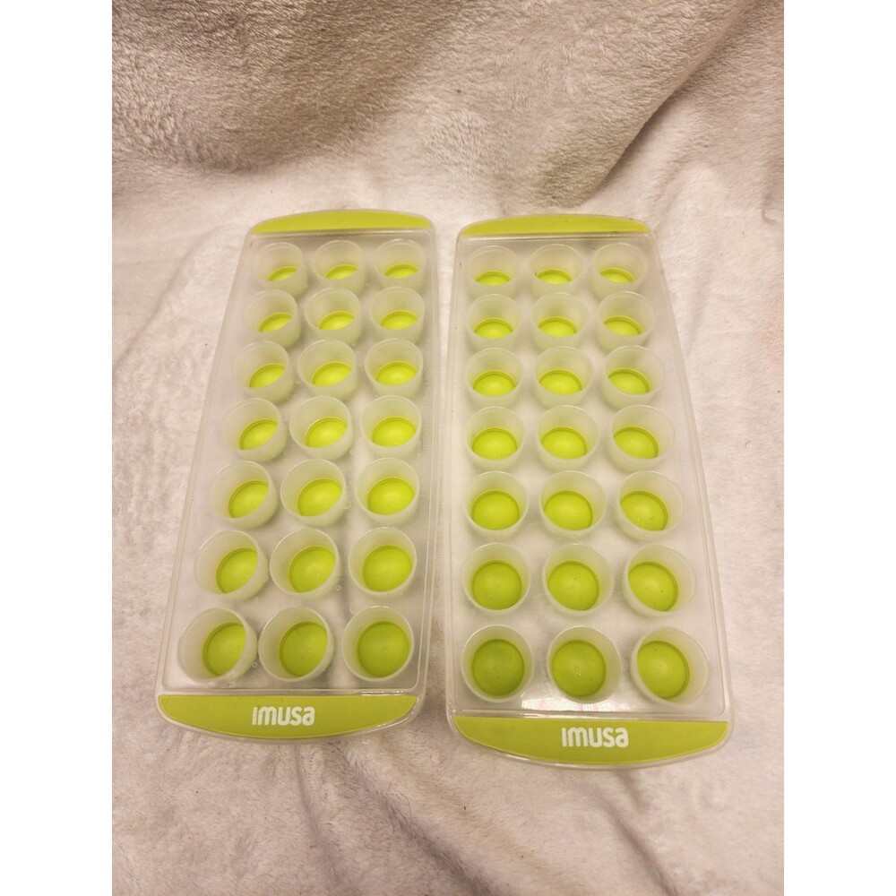 IMUSA Green Pop Out Flexible Ice Cube Tray Lot 2